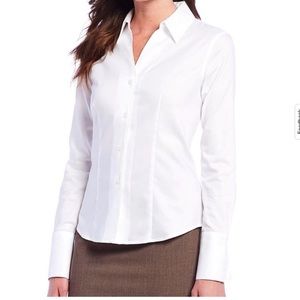 🆕Petite Wrinkle-Free Oxford in Crisp White - NWT!